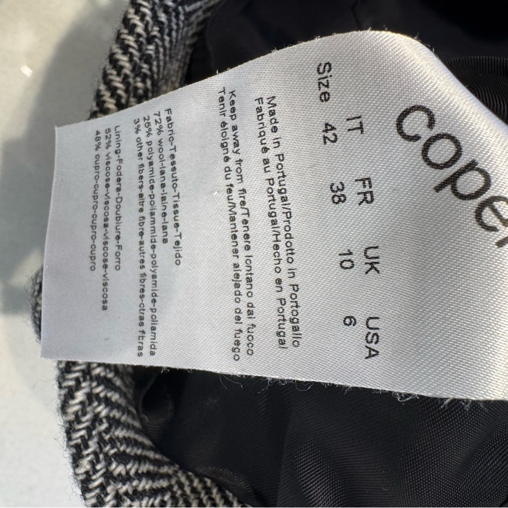 Coperni Black and Gray Herringbone Cropped Blazer - Picture 5 of 5